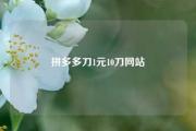 拼多多刀1元10刀网站