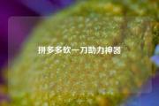 拼多多砍一刀助力神器