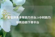 广东省拼多多帮助力平台,24小时助力业务自助下单平台