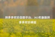 拼多多砍价自助平台，2025年最新拼多多砍价神器