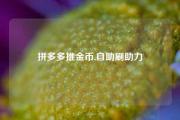 拼多多推金币,自助刷助力