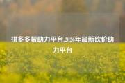 拼多多帮助力平台,2026年最新砍价助力平台