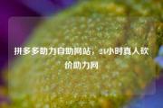 拼多多助力自助网站，24小时真人砍价助力网