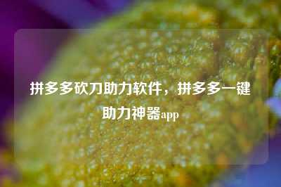 拼多多砍刀助力软件,拼多多一键助力神器app