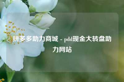 拼多多助力商城 - pdd现金大转盘助力网站