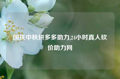 国庆中秋拼多多助力,24小时真人砍价助力网